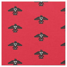 Thunderbird Pattern Red Fabric