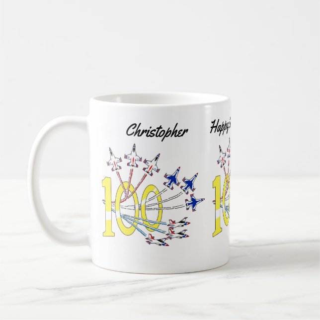 Thunderbirds 100. Geburtstag Kaffee Tasse (Links)