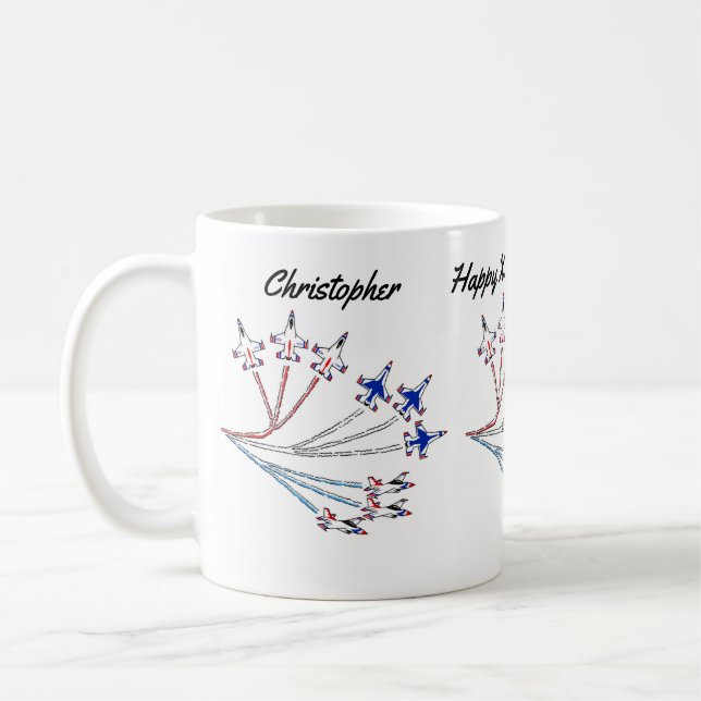 Thunderbirds Birthday Coffee Tasse (Links)
