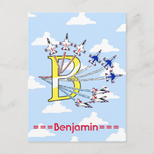 Thunderbirds Blue Sky Initial B Postcard Postkarte