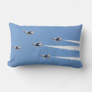 Thunderbirds F-16, welche die Fünfkarte Bildung Lendenkissen