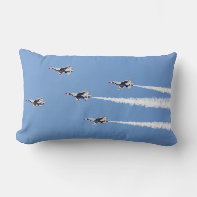 Thunderbirds F-16, welche die Fünfkarte Bildung Lendenkissen (Vorderseite)