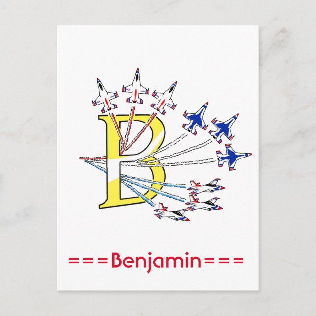 Thunderbirds Initial B Postkarte (Vorderseite)