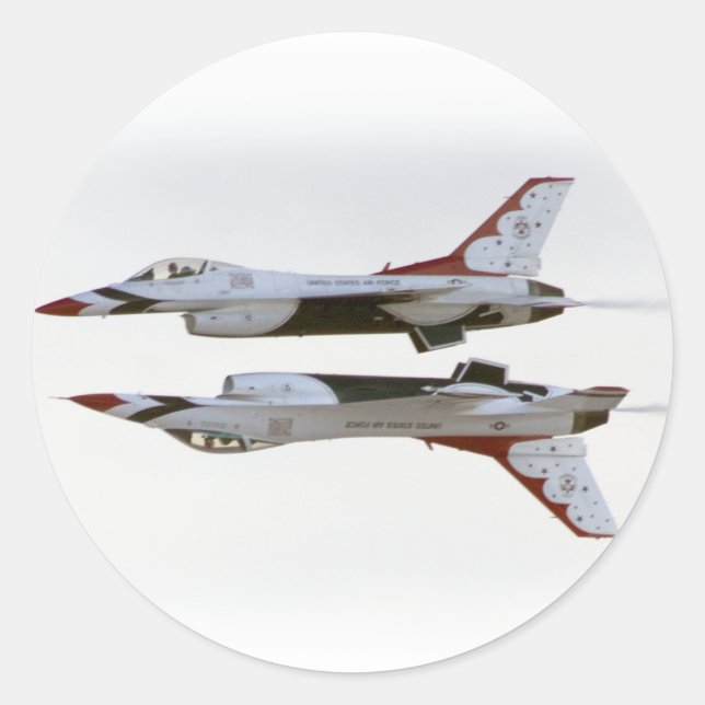 Thunderbirds Maneuver - Mirror Runder Aufkleber (Vorderseite)