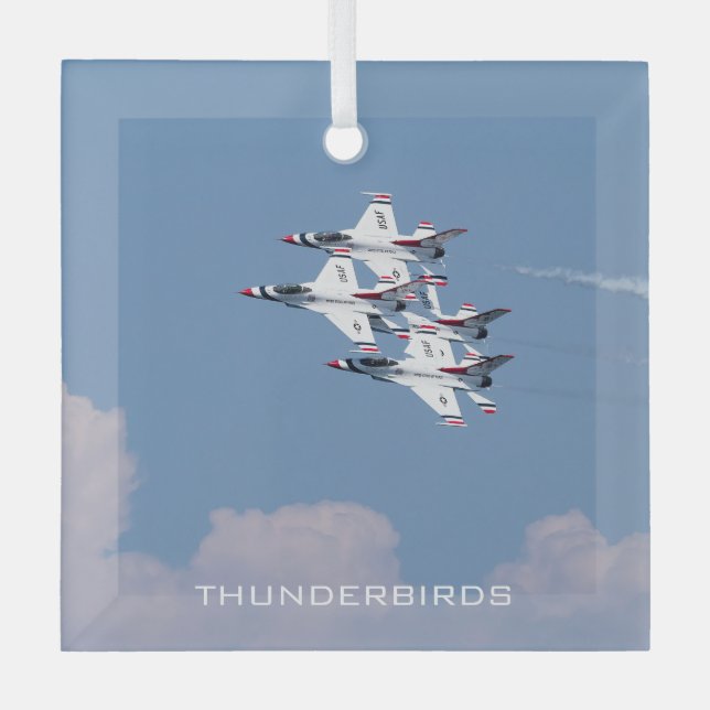 Thunderbirds Ornament Aus Glas (Vorderseite)