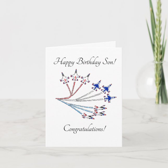 Thunderbirds Son Birthday Card Weiß Karte (Vorderseite)