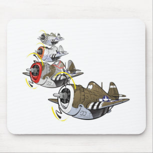 Thunderbolt P-47 in der Bildung Mousepad