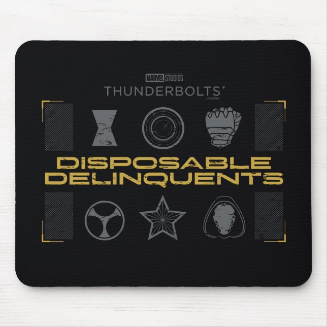 Thunderbolts* | Disposable Delinquents Mousepad (Vorne)