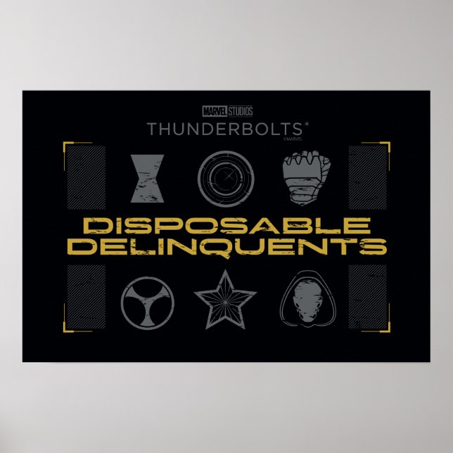 Thunderbolts* | Disposable Delinquents Poster (Vorne)