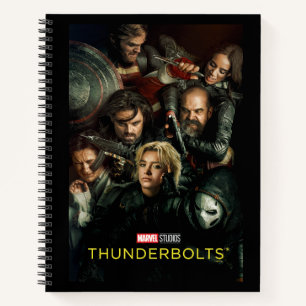 Thunderbolts*   Gruppe kämpft theatralisch Notizbuch