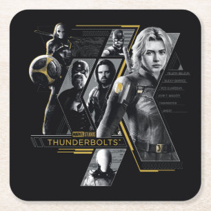 Thunderbolts* Gruppenbild Rechteckiger Pappuntersetzer