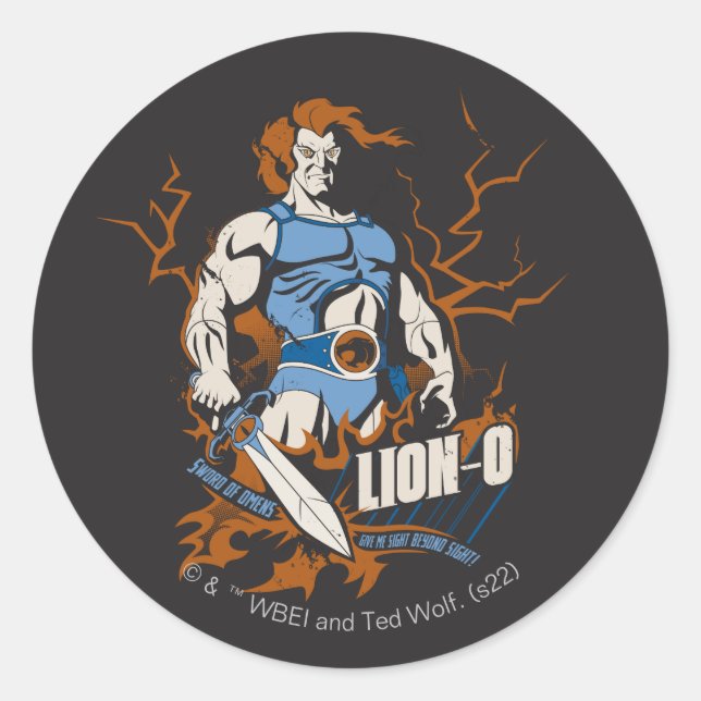ThunderCats | Lion-O Electric Graphic Runder Aufkleber (Vorderseite)