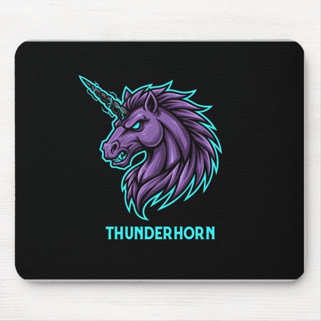 Thunderhorn Esports Mascot | Gaming Mouse Pad | Ag Mousepad (Vorne)