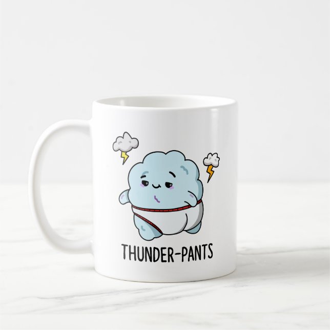 Thunderpants Funny Cloud Weather Puff Kaffeetasse (Links)