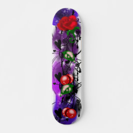 Thunderstorm Rose Graffiti Skateboard
