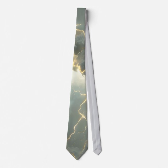 Thunderstorm Tie/Krawatte mit Blitzd Krawatte (Vorderseite)