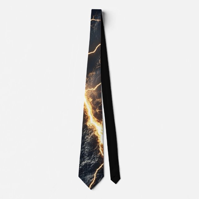 Thunderstorm Tie/Krawatte mit Blitzd Krawatte (Vorderseite)