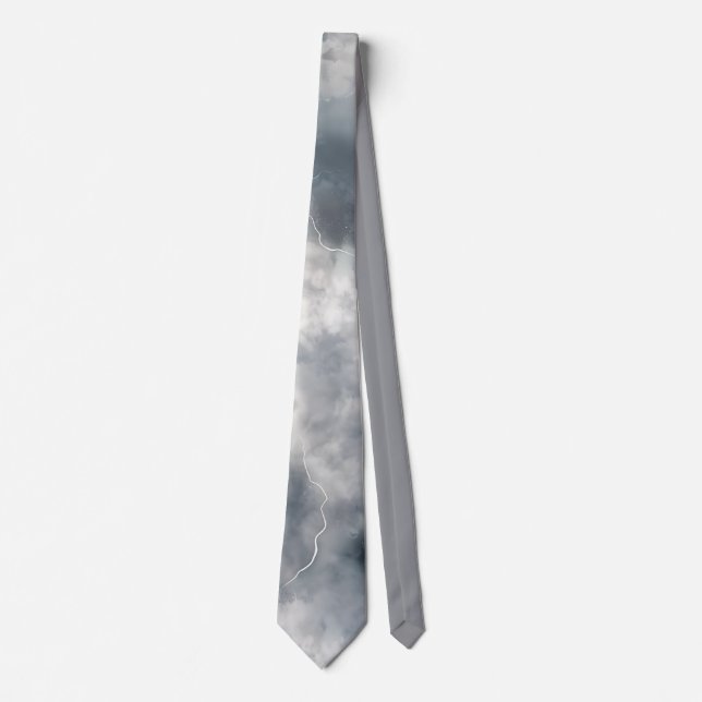 Thunderstorm Tie/Krawatte mit Blitzd Krawatte (Vorderseite)
