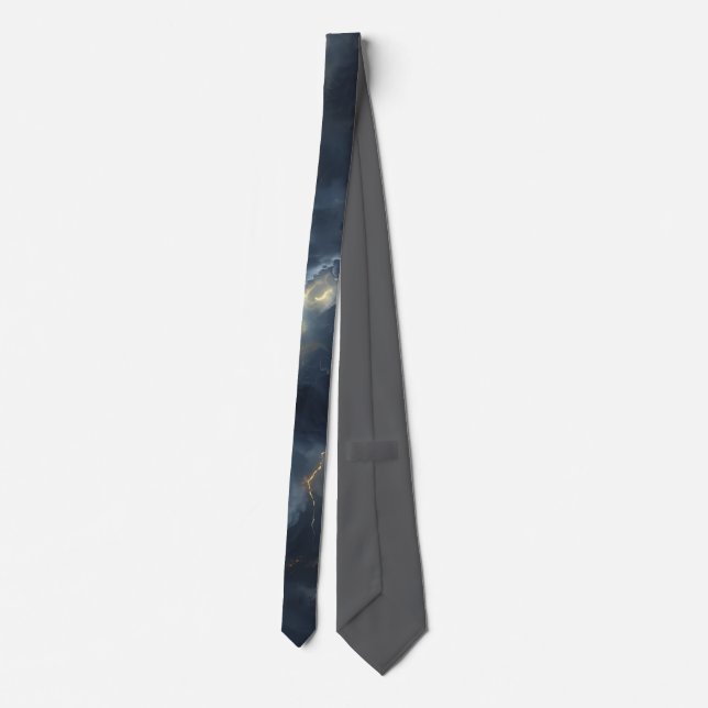 Thunderstorm Tie/Krawatte mit Blitzd Krawatte (Rückseite)