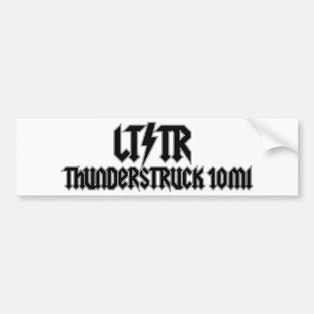 Thunderstruck 10-Meilen-Autoaufkleber Autoaufkleber (Vorne)