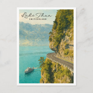 Thunersee, Schweiz   Friedliche Berge Feiertagspostkarte