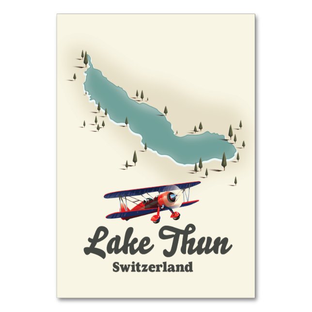 Thunersee Schweiz Karte (Vorderseite)