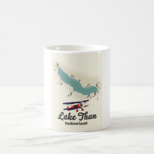 Thunersee Schweiz Karte Foto Print Kaffeetasse