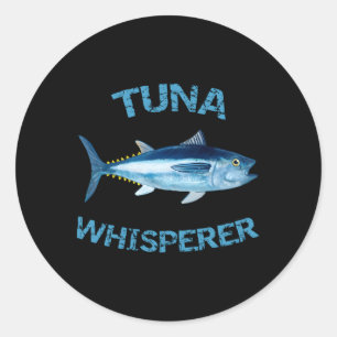 Thunfisch Whisperer Tiefseefischerei Thunfisch Bla Runder Aufkleber