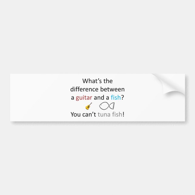 Thunfisch-Witz Autoaufkleber (Vorne)