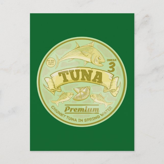 Thunfisch zum Pop von Dosenfisch Postkarte (Vorderseite)