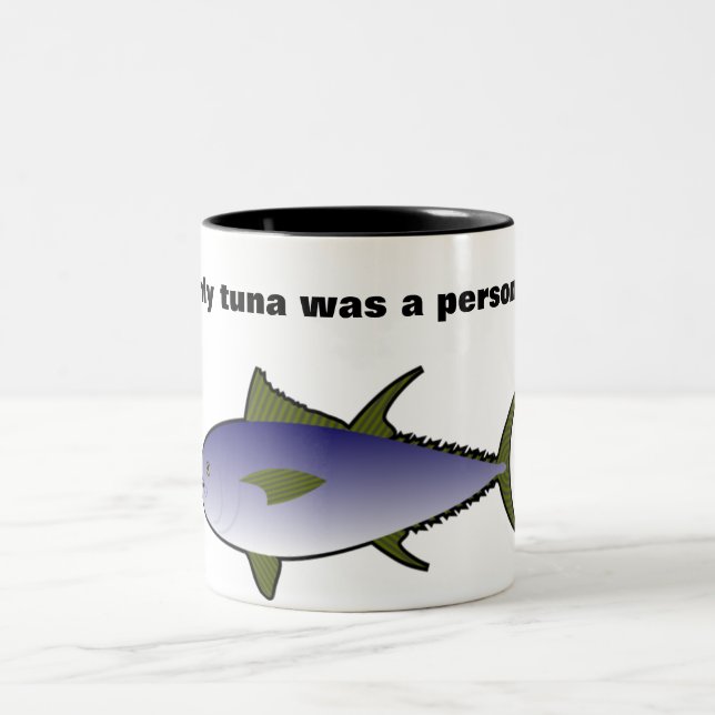 Thunfisch Zweifarbige Tasse (Mittel)