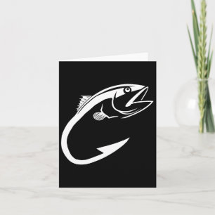 Thunfischhaken Minimal Fisher Man Fishing Lover Karte