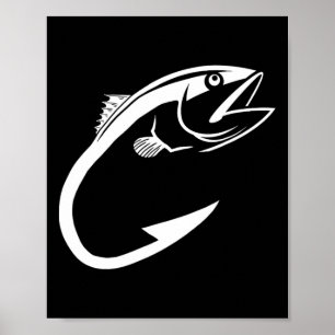 Thunfischhaken Minimal Fisher Man Fishing Lover Poster