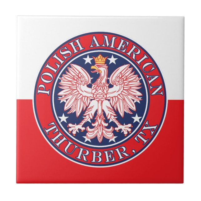 Thurber Texas Polnischer Adler Fliese (Vorderseite)