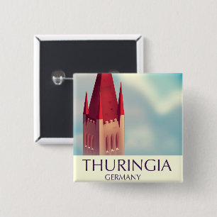 Thüringen Deutschland Reiseplakat Button