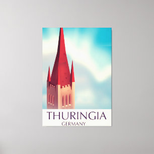 Thüringen Deutschland Reiseplakat Leinwanddruck