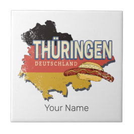 Thüringen Deutschland Retro Bundesstaatlicher Staa Fliese
