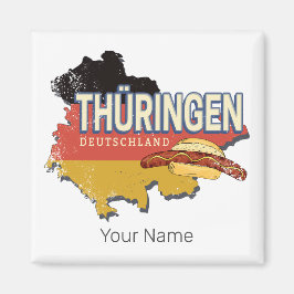 Thüringen Deutschland Retro Bundesstaatlicher Staa Magnet