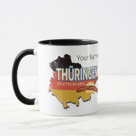 Thüringen Deutschland Retro Bundesstaatlicher Staa Tasse