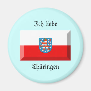 Thuringen Flag Gem Magnet