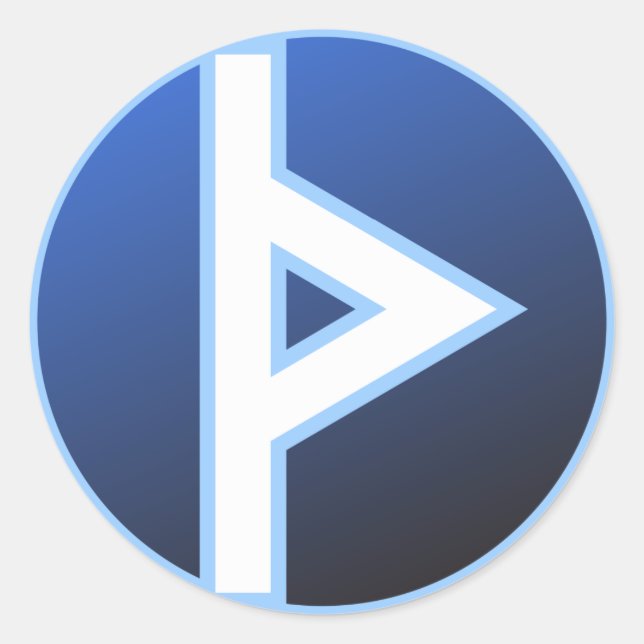 Thurisaz Thurs Thorn Rune Runder Aufkleber (Vorderseite)