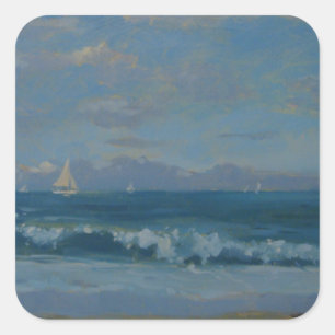 Thurlestone Beach Quadratischer Aufkleber