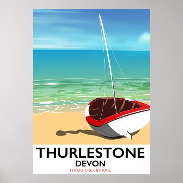 Thurlestone South Devon Reiseplakat Poster (Vorne)