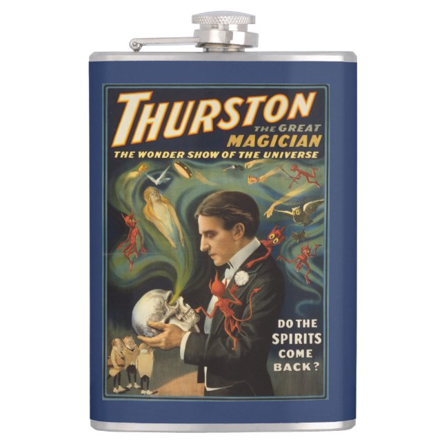 Thurston der große Magier, der Schädel magisch Flachmann (Vorderseite)