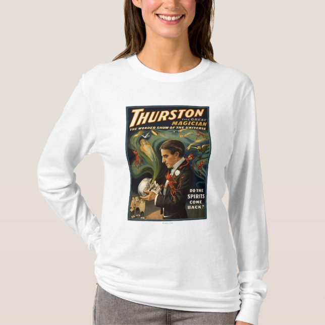 Thurston der große Magier, der Schädel magisch T-Shirt (Vorderseite)