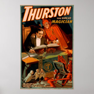 Thurston der große Magier mit Teufel-Magie Poster