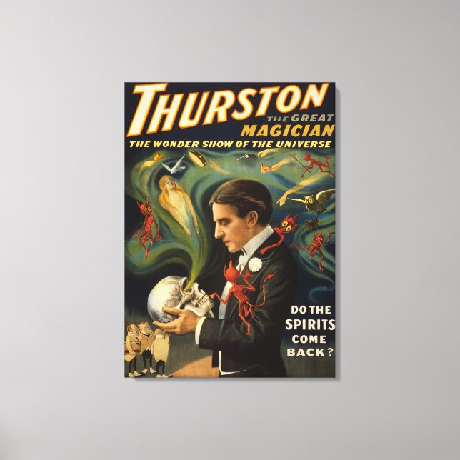 Thurston, der große Zauberer, der die Magie des Sc Leinwanddruck (Vorderseite)