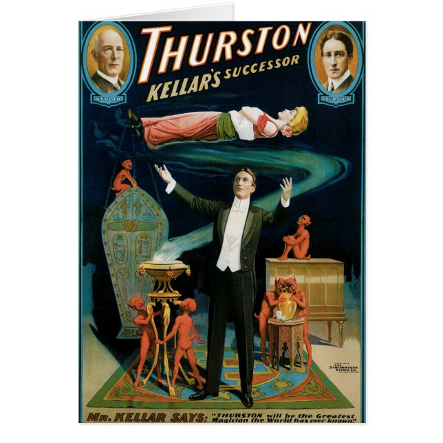 Thurston ~ Kellars Nachfolger-Vintage magische Tat (Vorne)