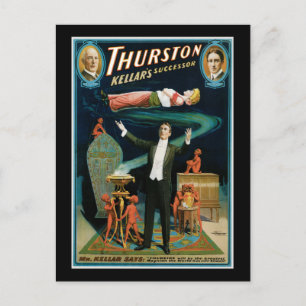 Thurston, Kellers Nachfolger Vintager Magier Postkarte