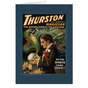 Thurston le grand magicien jugeant le crâne